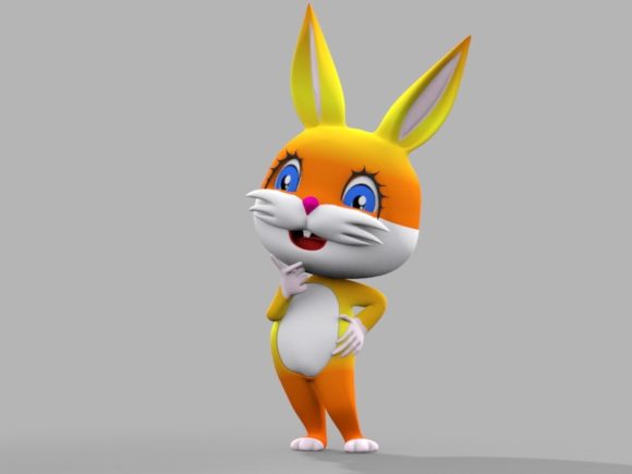 Rabbit Cartoon Rigged Character