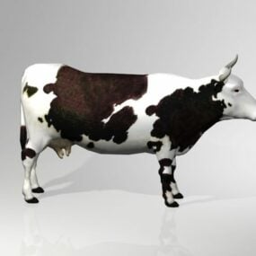 Modelo 3d de vaca leiteira