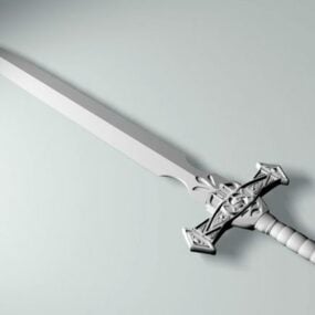 Modello 3d della spada del cavaliere oscuro