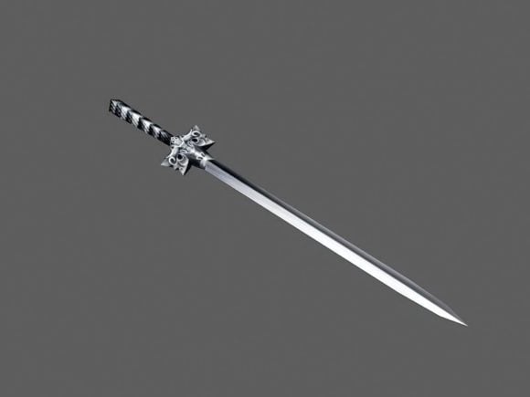 Épée en acier sombre