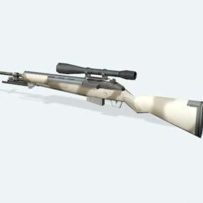 Model 3d Rifle Desert Camo Sniper
