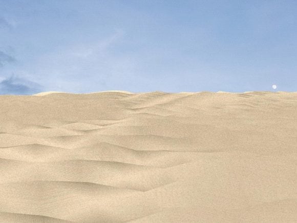 砂漠の砂のシーン