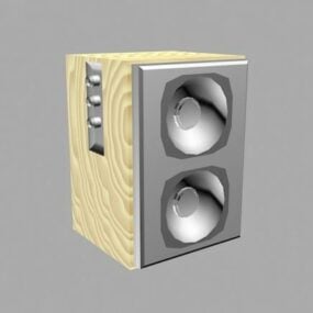 Desktop Loudspeaker Yellow Case 3d model