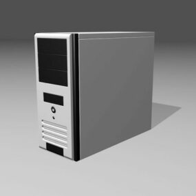 Desktop Pc Case White 3d model