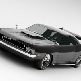 Dodge Charger Black Coupe Car 3d-modell