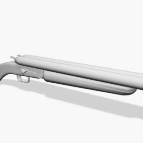 Fusil de chasse à double canon modèle 3D