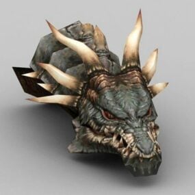 Realistic Dragon Head 3d model