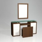 Modern Dressing Table With Mirror And Stool