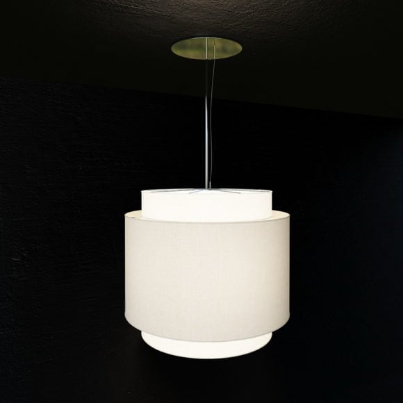 Drum Shaded Ceiling Lamp