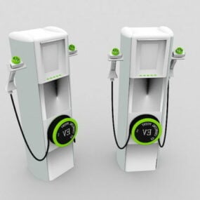 Station de recharge pour voiture électrique modèle 3D