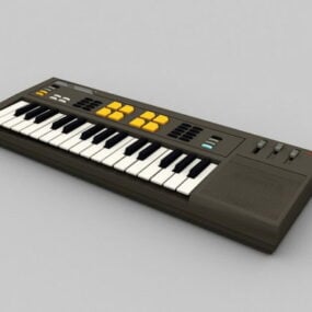 Black Electronic Keyboard 3d model
