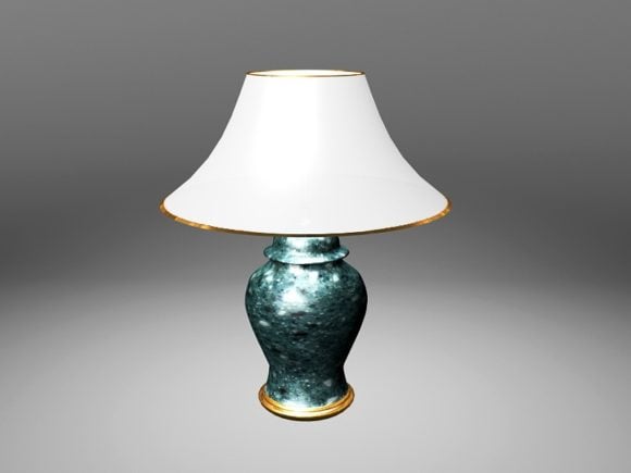 Klassische Smaragd-Tischlampe
