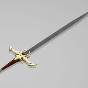 Μεσαιωνικό Excalibur Sword τρισδιάστατο μοντέλο
