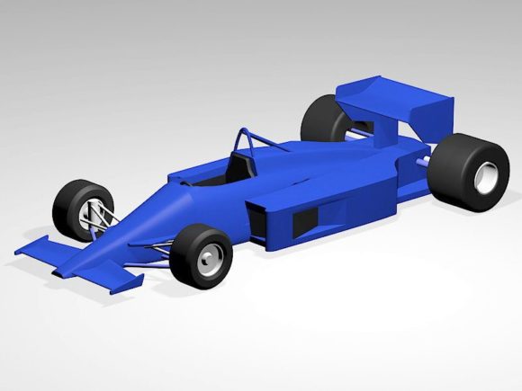 Blue F1 Racing Car
