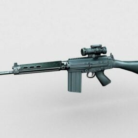 3d модель снайперської гвинтівки Fn