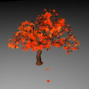 Autumn Linden Tree 3d model