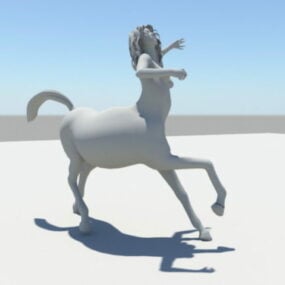 Model 3d Patung Centaur Wanita