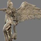 Estatua del ángel guerrero femenino