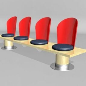 Opravený 3D model čekací sedačky