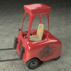 Model 3D pojazdu animowanego wózka widłowego