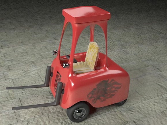 Forklift Cartoon Vehicle