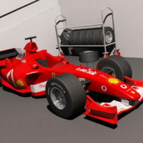 Coche de Fórmula Uno Ferrari modelo 3d