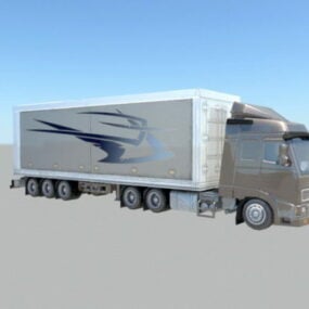 Truck Freight Box Vehicle 3d model