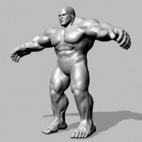 Modelo 3d de malla corporal de hombre musculoso