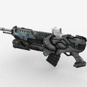 科幻突击步枪3d模型