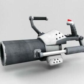 Model 3d Senjata Mortar Scifi
