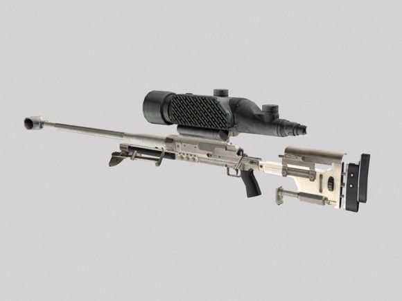 Futuristic Sniper Rifle Big Scope