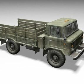 Gaz66 sovjetisk lastbil 3d-model