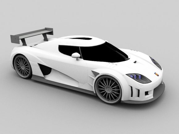 White Gt Sport Car