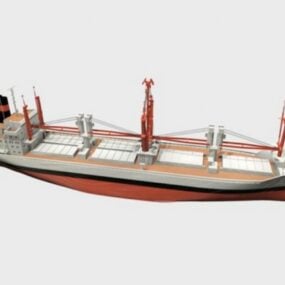 Modelo 3d de navio de carga geral