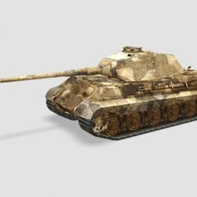 Modello 3d del carro armato Tiger Ii