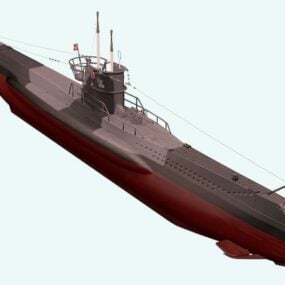 Saksalainen U7-sukellusvene 3d-malli