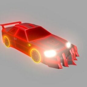 Voiture de course Ghost Rider modèle 3D