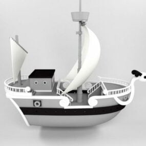 Model 3D statku „Going Merry Ship”.
