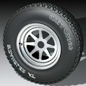 固特异轮胎轮毂3d模型