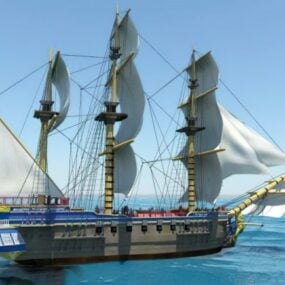 哥德堡帆船3d模型