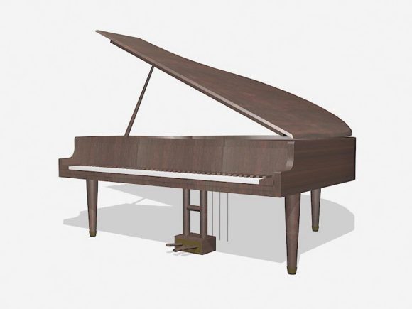 Instrument de piano à queue marron