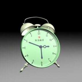 Green Circle Alarm Clock 3d model