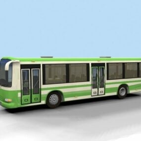 Green Bus Transport 3d model