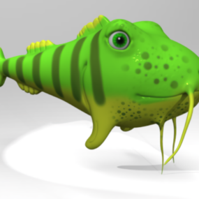Sea Animal Golden Tropical Fish 3d model