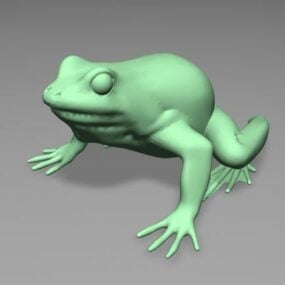 Yeşil kurbağa Lowpoly Hayvan 3d modeli