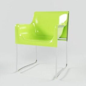 Green Plastic Coffee Chair 3d model