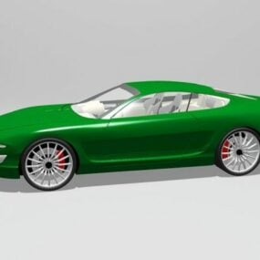 Green Sports Car 3d model