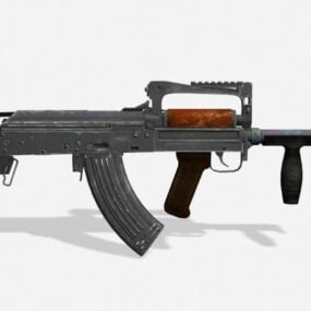 3д модель винтовки-пулемета Гроза