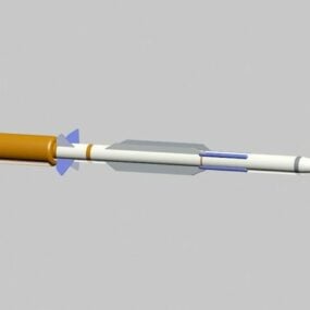 Modello 3d di arma missilistica guidata