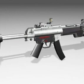 Lowpoly Mp5 Submachine Gun 3d model